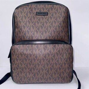 NEW Michael Kors Everett Brown Black Backpack
